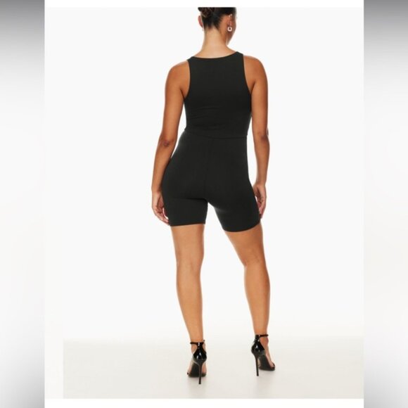 Aritzia Babaton Sapphire Blue Contour VNeck Sleeveless Romper Size M NWT - Picture 3 of 10